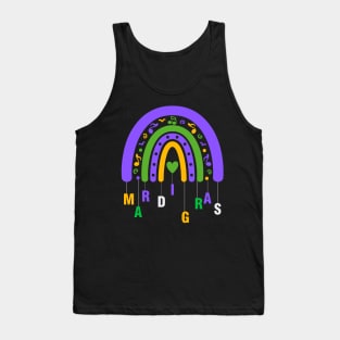 Mardi Gras Masquerade Mask Bead Parade Women Men Kids Tank Top